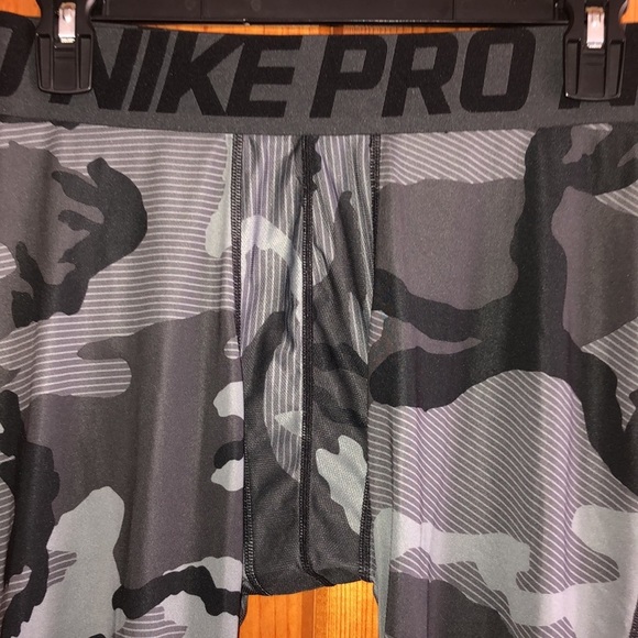 Men’s Nike pro gray Camo leggings training pants sports pants size large workout - Picture 5 of 9